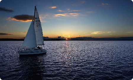 Sailboat at sunset