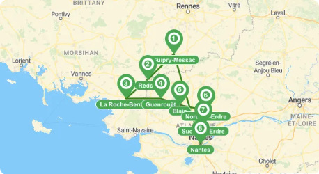 Brittany route map